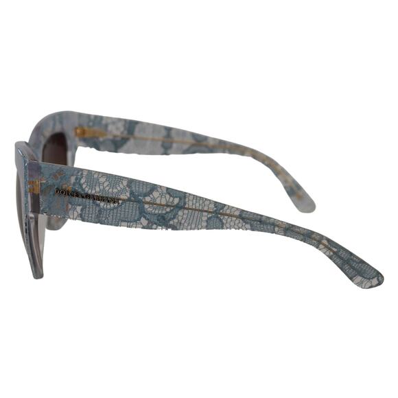 Dolce & Gabbana Blue Lace Acetate Rectangle Shades DG4231 Sunglasses main image 4